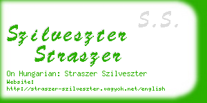szilveszter straszer business card